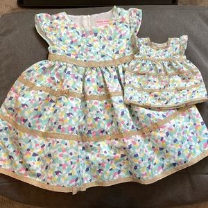 American Girl Confetti Cutie Dress and Doll Dress Bundle